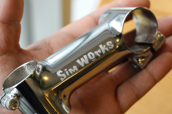 Simworksのクロモリステム。クロモリフレームによく似合いますよ