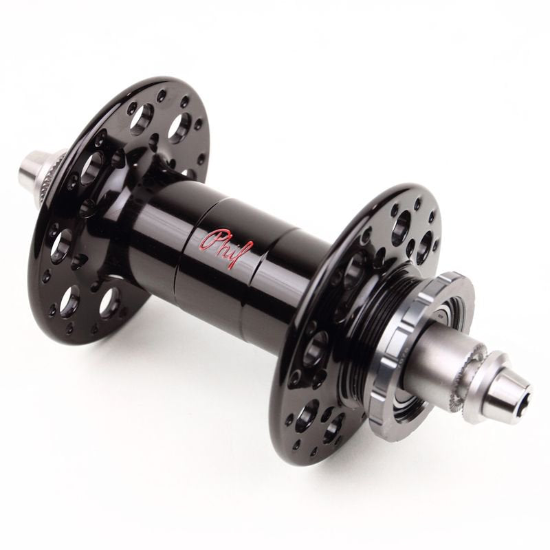 PHIL WOOD* PRO high flange track hub 24h リア片切りfixed (black