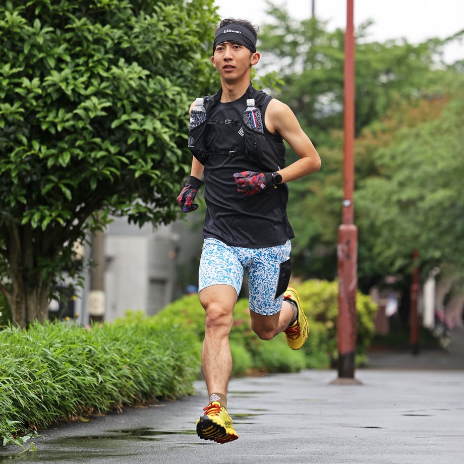 ELDORESO Patric Middle Spats ライトブルー ランニングタイツ