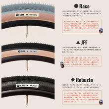Load image into Gallery viewer, ULTRADYNAMICO Cava Race Tire (700c x 33.??) [Gray / Amber] Ultralight Dynamic Tire
