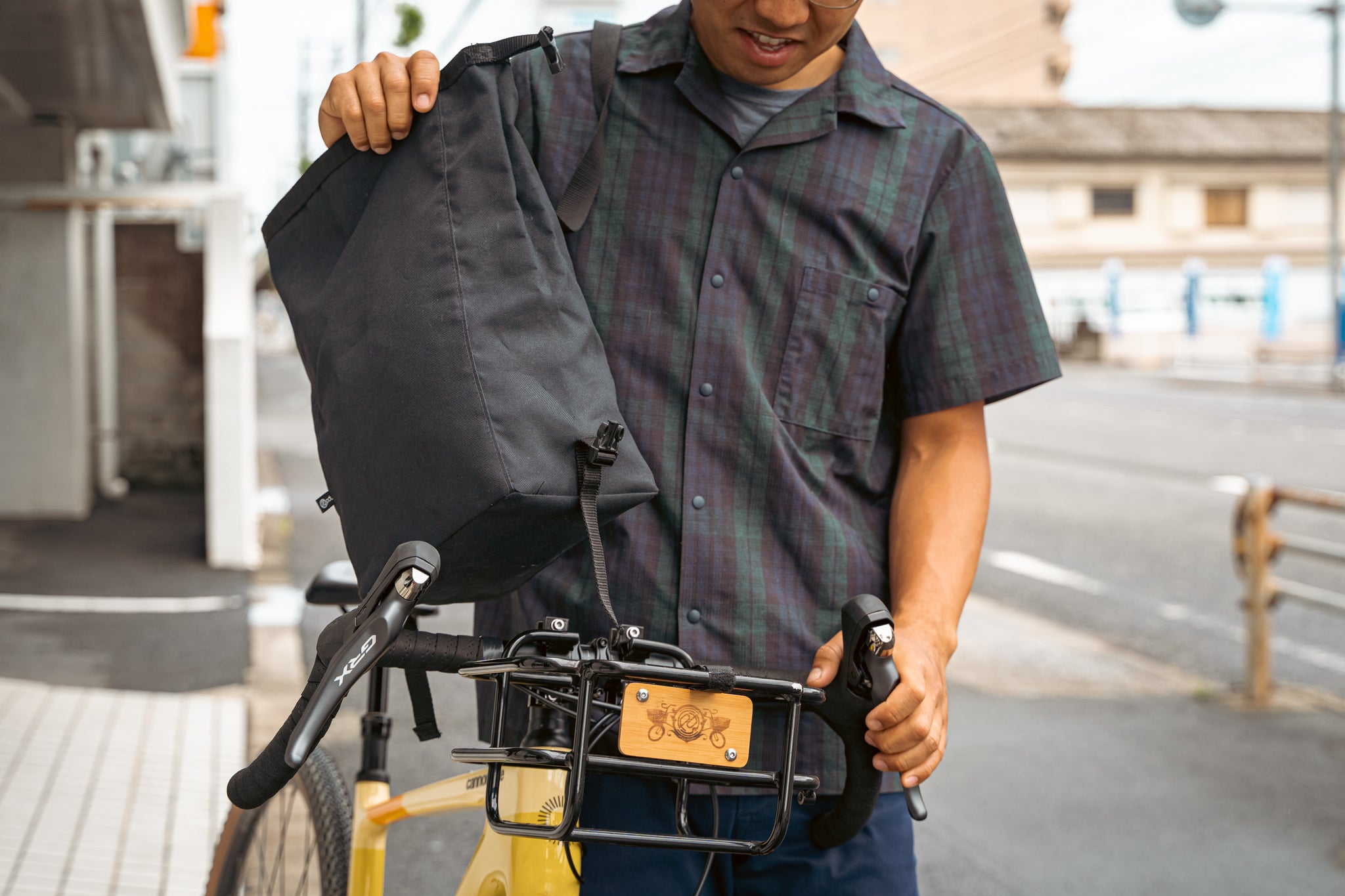 PDW テイクアウトバスケット（バッグ付）｜ハンドル取付カゴ｜Grumpy