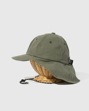 画像をギャラリービューアに読み込む, GOHEMP SUN SHADE CAP OLIVE ディテール｜ゴーヘンプ サンシェードキャップ オリーブ
