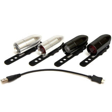 Load image into Gallery viewer, RINDOW Aluminum CNC Machined Bullet Lighting USB LED Light Rindow Bicycle Fixed-Gear MTB
