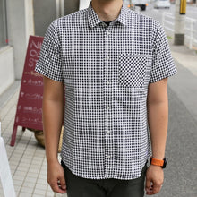 画像をギャラリービューアに読み込む, narifuri メッシュインナーギンガム半袖シャ
