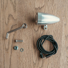 画像をギャラリービューアに読み込む, KiLEY USB充電式砲弾ライト LM-018 フロント シルバー　キーレイ

