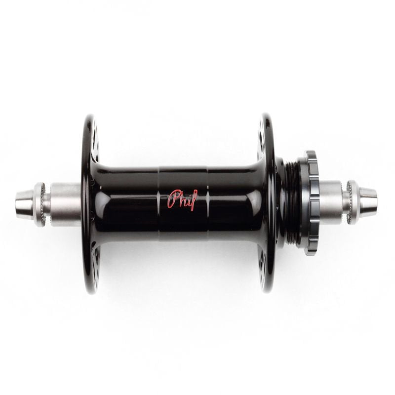 PHIL WOOD* PRO high flange track hub 24h リア片切りfixed (black