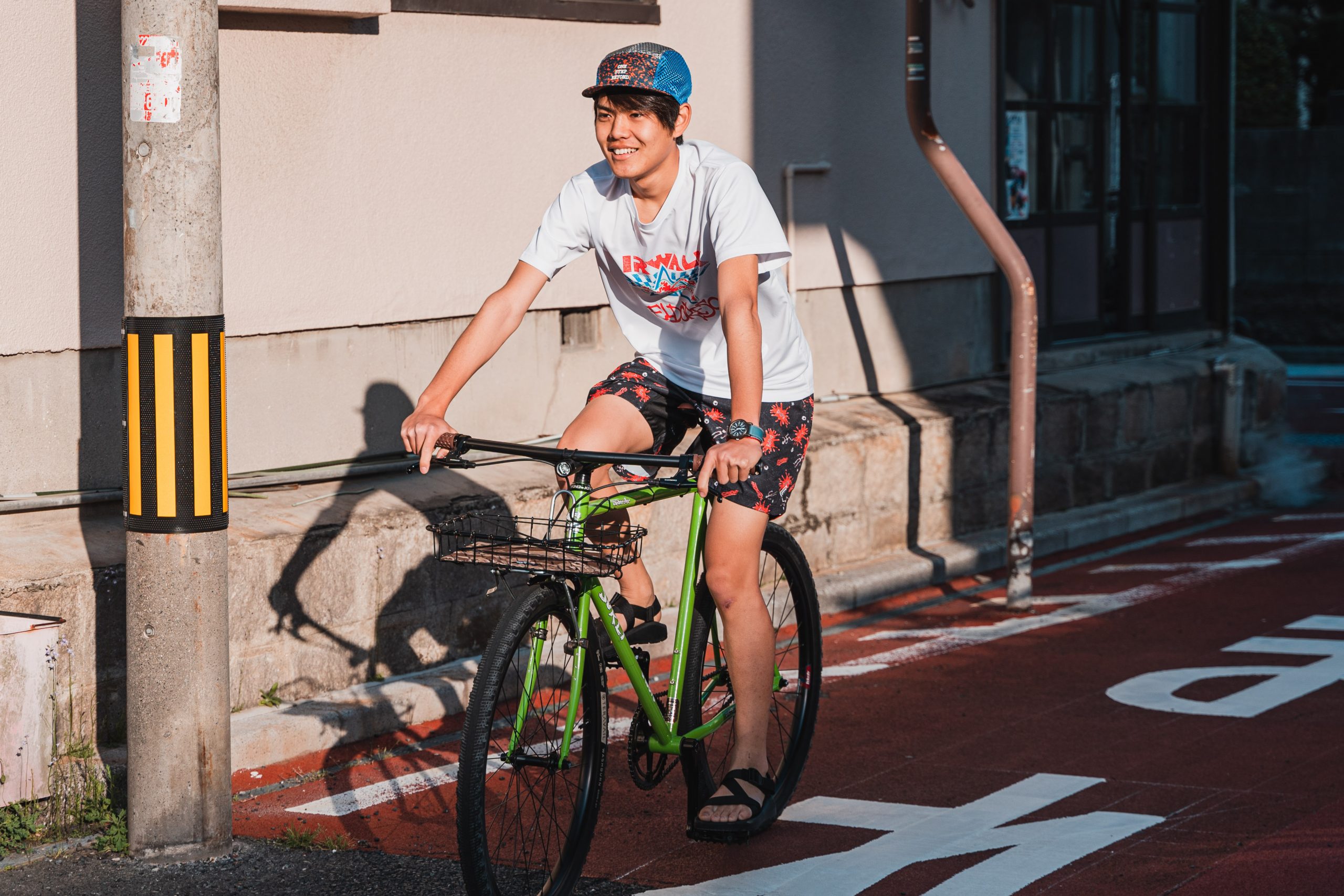 自転車乗るならTシャツ短パンスタイルで！カジュアルで身軽なサイクリングウェア。 | 広島の自転車ショップ。ファットバイク・シングルスピード・ロングテール バイク・シクロクロス・ハンドメイドフレームなど。 | Grumpy（グランピー）